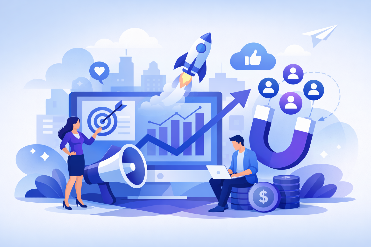 Illustration representing company formation and IP registration services